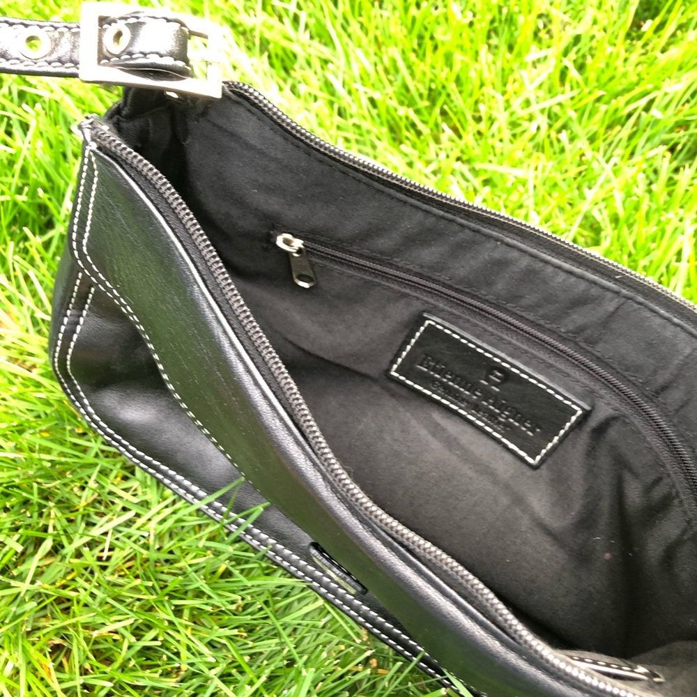 Black Leather Etienne Aigner Purse - Picture 8 of 10